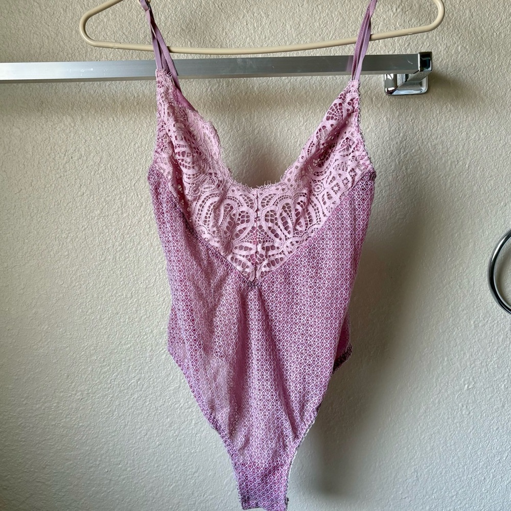 NWOT Victoria Secret Pink Nude Bodysuit, Size XS